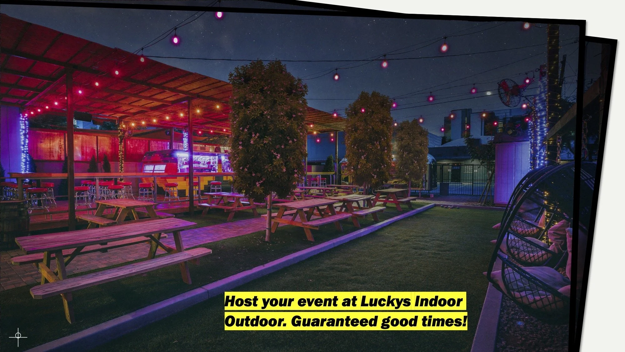 Book your Event with Lucky's Indoor Outdoor Neighborhood Bar